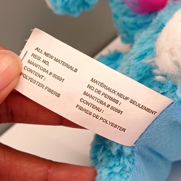 ✓Fuzzy Friends Easter stuffed animal bunny rabbit pink and blue lot of two plush - Picture 10 of 17